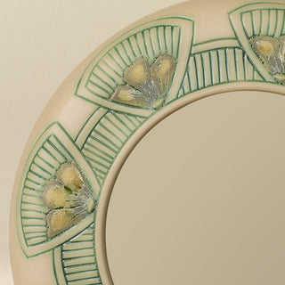 Close-up details of the one-of-a-kind mirror.