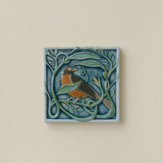 Revival Bird Tile, Robin - Winterberry