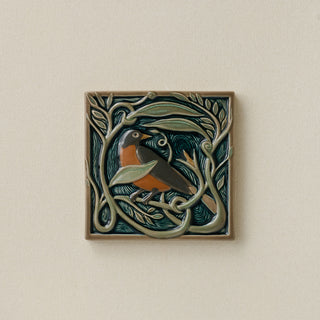 Revival Bird Tile, Robin - Serviceberry