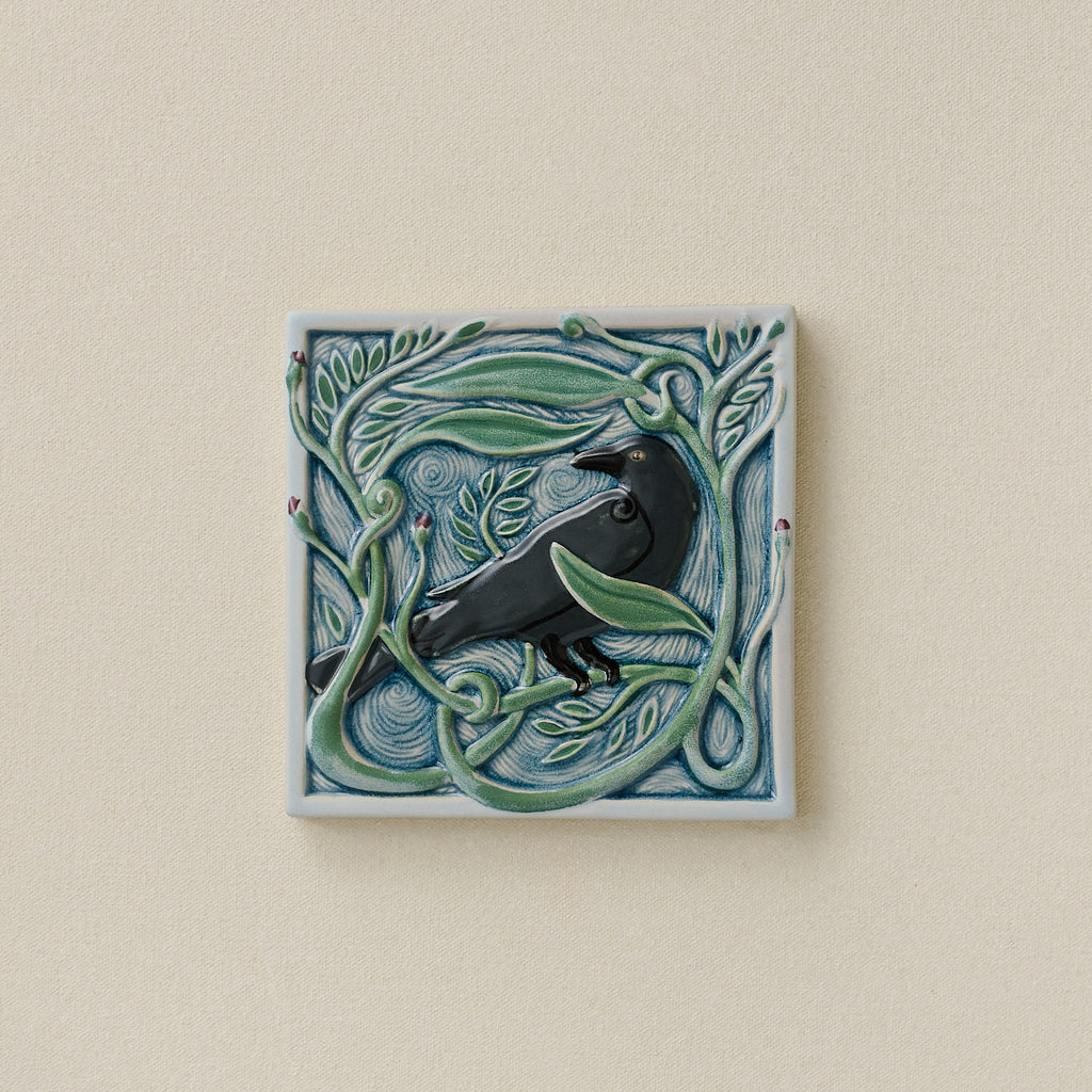 Clay Rook Revival Bird Tile, Rook - Winterberry – Rookwood Pottery