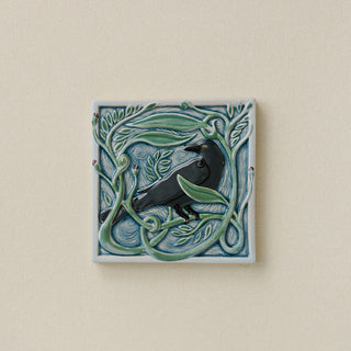 Revival Bird Tile, Rook - Winterberry