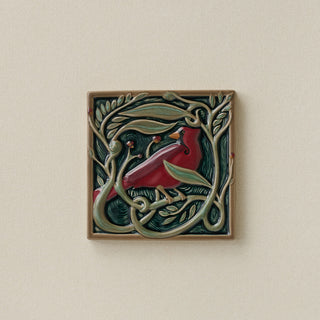 Revival Bird Tile, Cardinal - Serviceberry