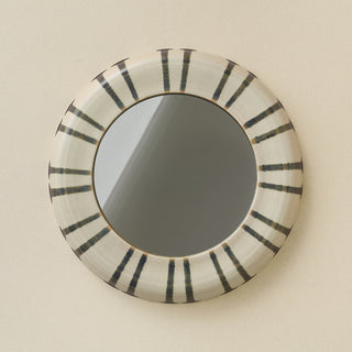 Hand-thrown and hand-glazed ceramic wall mirror by Rookwood Pottery