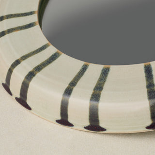 Close-up details of the one-of-a-kind mirror.