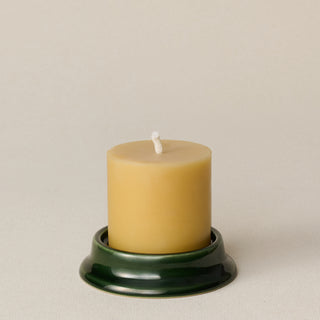 Pillar Candle Holder, Patina