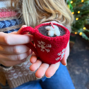 Hot Chocolate Felt Ornament