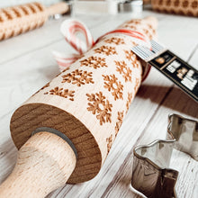 Load image into Gallery viewer, Wood Rolling Pin - Snowflake
