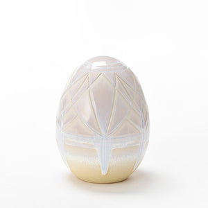 Hand Carved Large Egg #066