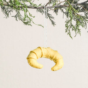 Croissant Felt Ornament