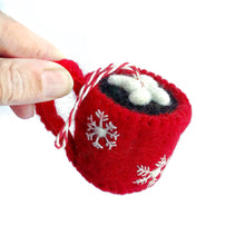 Load image into Gallery viewer, Hot Chocolate Felt Ornament
