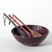 Load image into Gallery viewer, Serving Bowl &amp; Utensil Set - Mulberry
