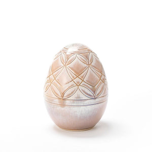 Hand Carved Large Egg #057