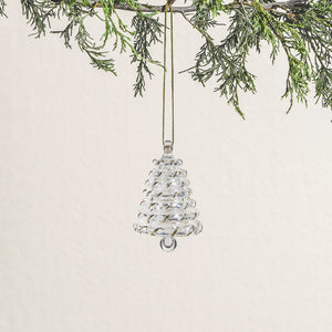 Blown Glass Ornament - White Spruce Tree