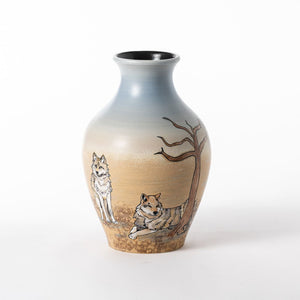 Hand Thrown Animal Kingdom Vase #16