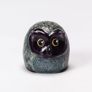 Hand Thrown Autumn's Bounty Owl #49