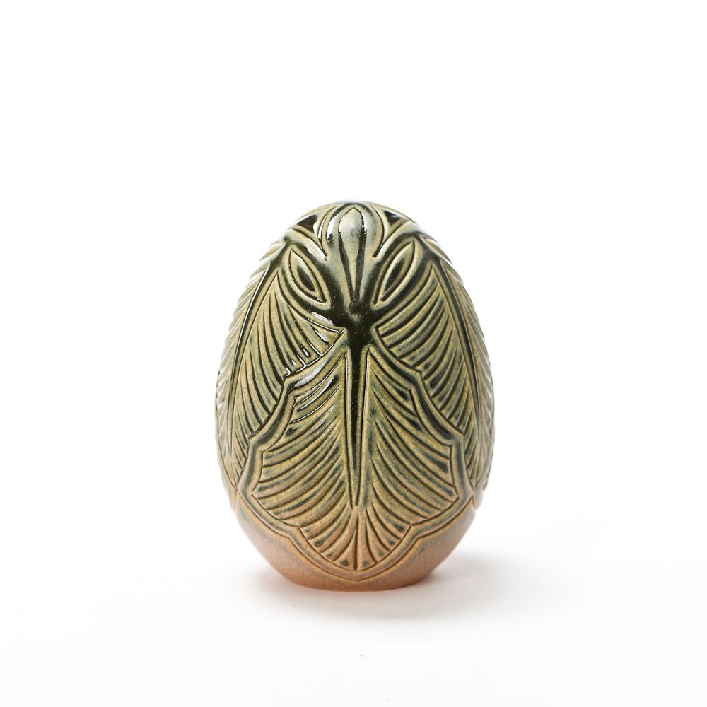 Hand Carved Medium Egg #036
