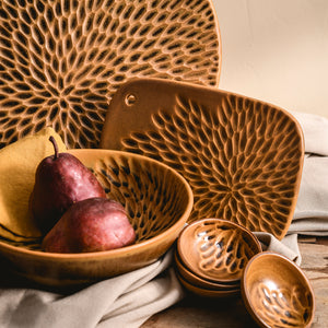 Emilia Serving Bowl, Chestnut