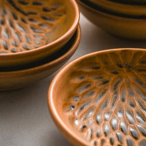 Emilia Small Bowls Set of 4, Chestnut