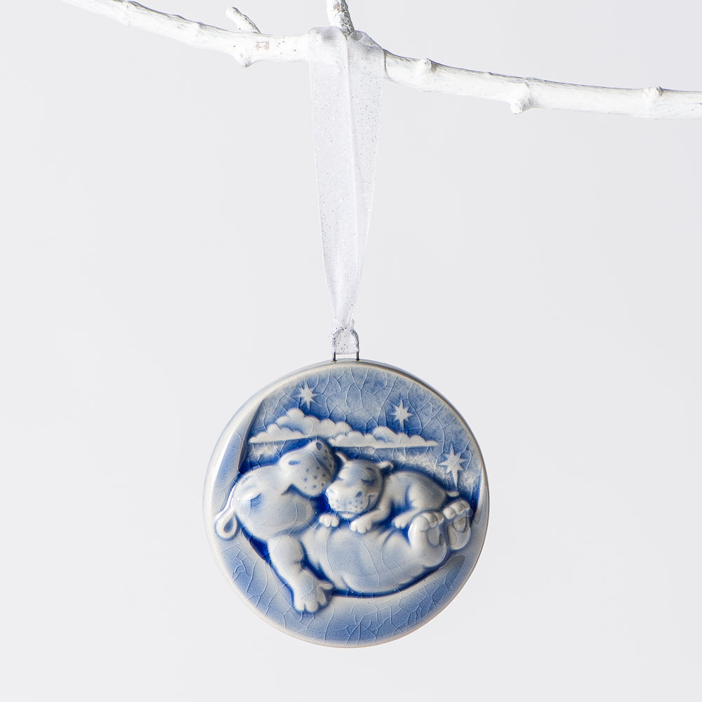 Love You To The Moon, Hippo Ornament -Lullaby