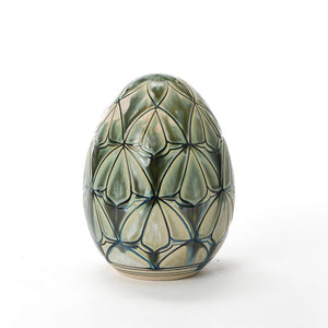 Hand Carved Large Egg #259