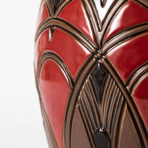 Hand Thrown Homage French Red Vase #05
