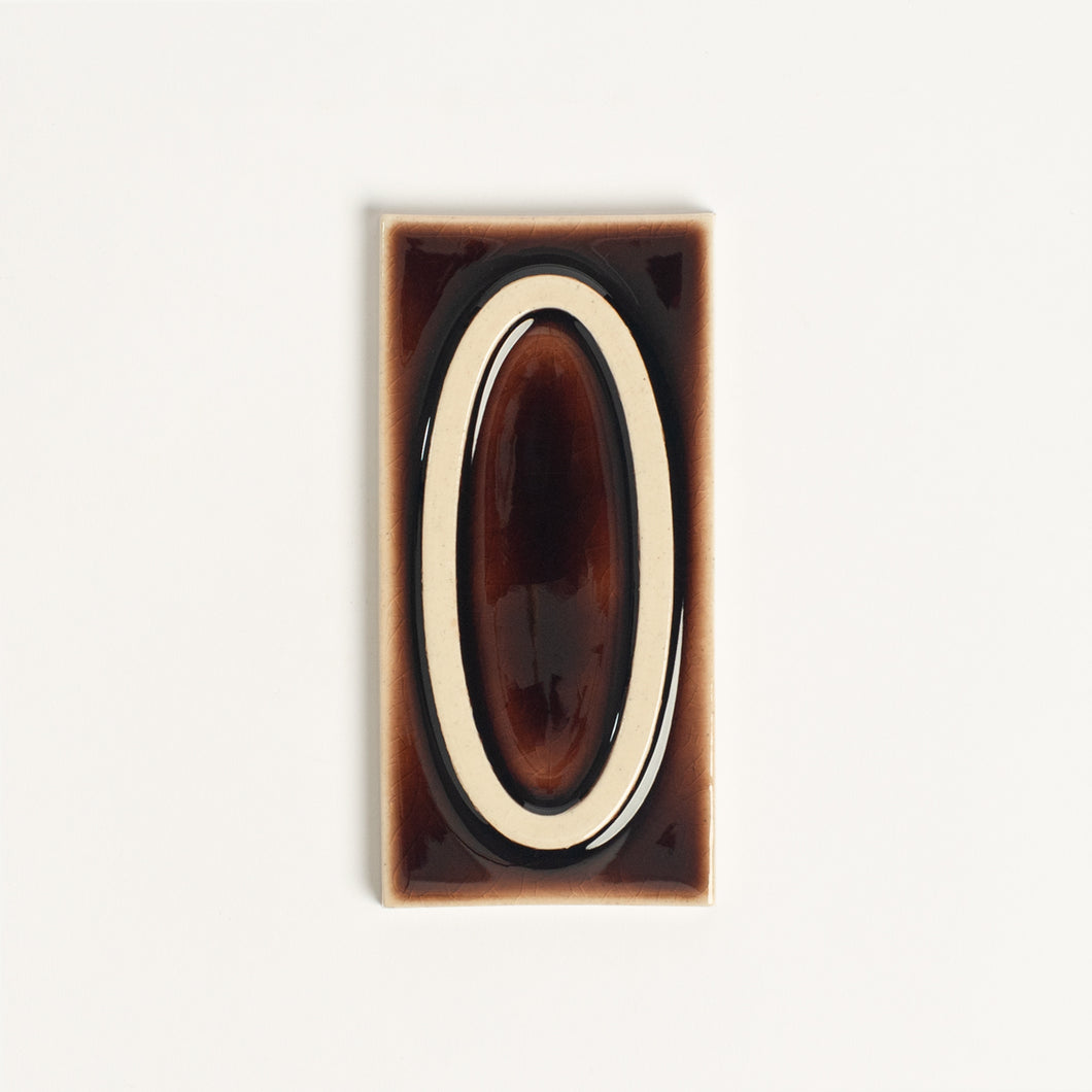 House Number Tile, Brandy