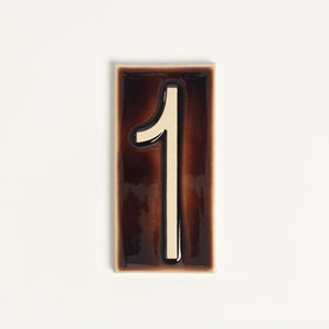 House Number Tile, Brandy