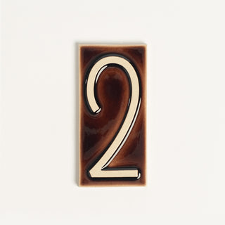 House Number Tile, Brandy