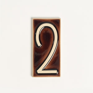 House Number Tile, Brandy