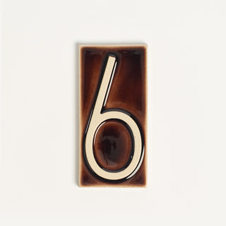 House Number Tile, Brandy