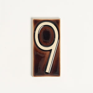 House Number Tile, Brandy