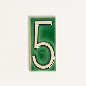 House Number Tile, Emerald Isle