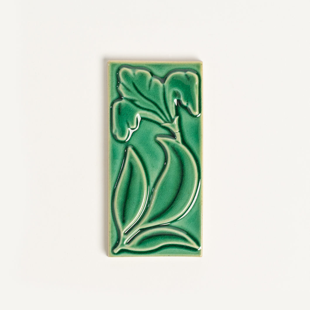 House Number Spacer Tile, Emerald Isle Iris