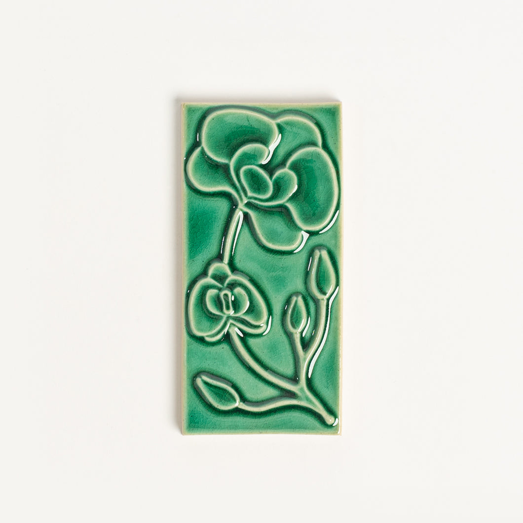 House Number Spacer Tile, Emerald Isle Orchid
