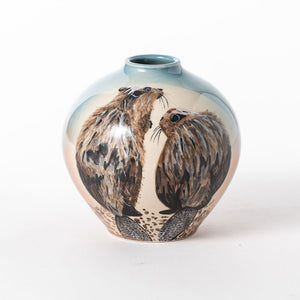 Hand Thrown Animal Kingdom Vase #45