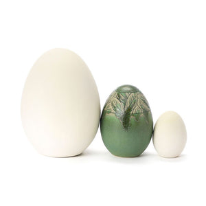 Hand Carved Medium Egg #329