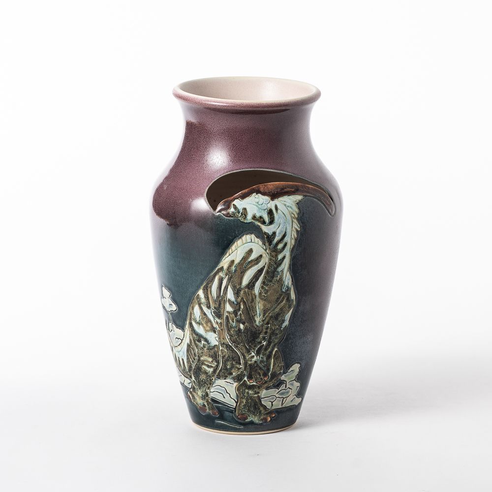 Hand Thrown Animal Kingdom Vase #19