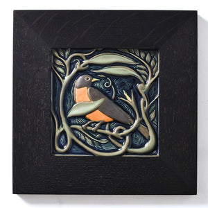 Hand Painted Revival Bird Tiles, Robin