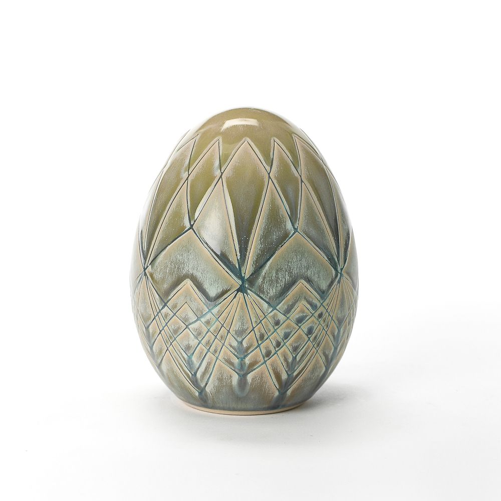 Hand Carved Large Egg #267