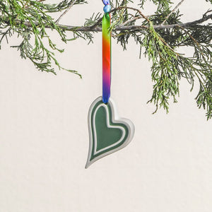 Heart Ornament - Clover