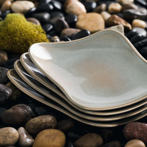 Riverstone Plate Set of 4- Seafoam