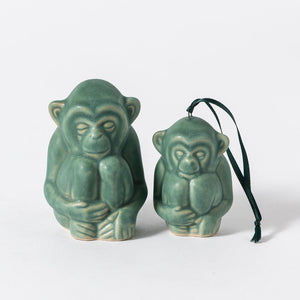 Shiri Monkey Paperweight + Ornament Bundle - Bayleaf