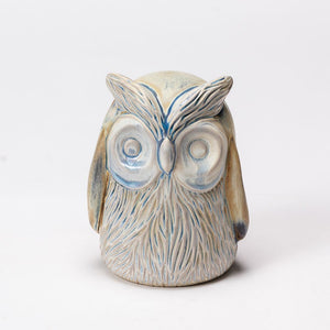 Hand Thrown Autumn's Bounty Owl #35