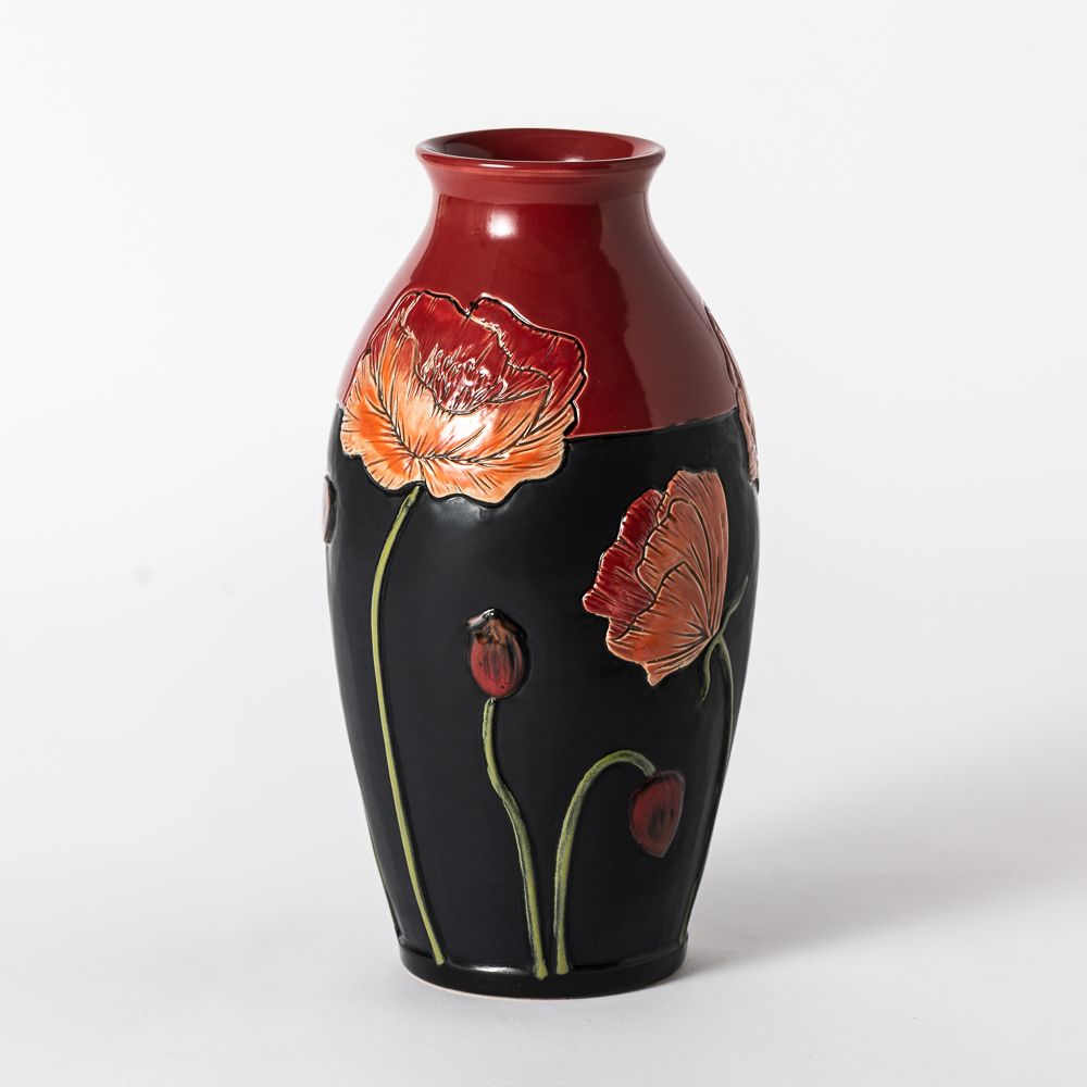 Hand Thrown Homage French Red Vase #07