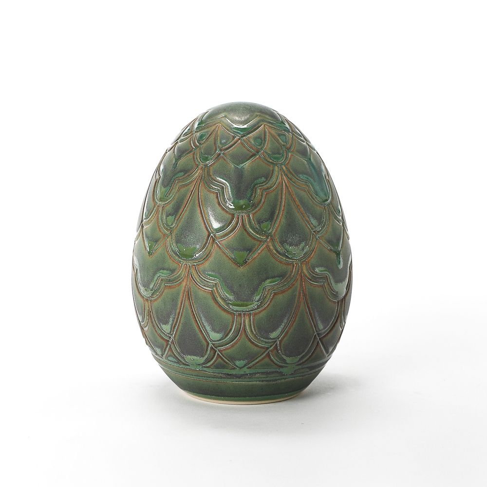 Hand Carved Large Egg #266