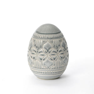 Hand Carved Large Egg #247