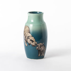Hand Thrown Animal Kingdom Vase #15