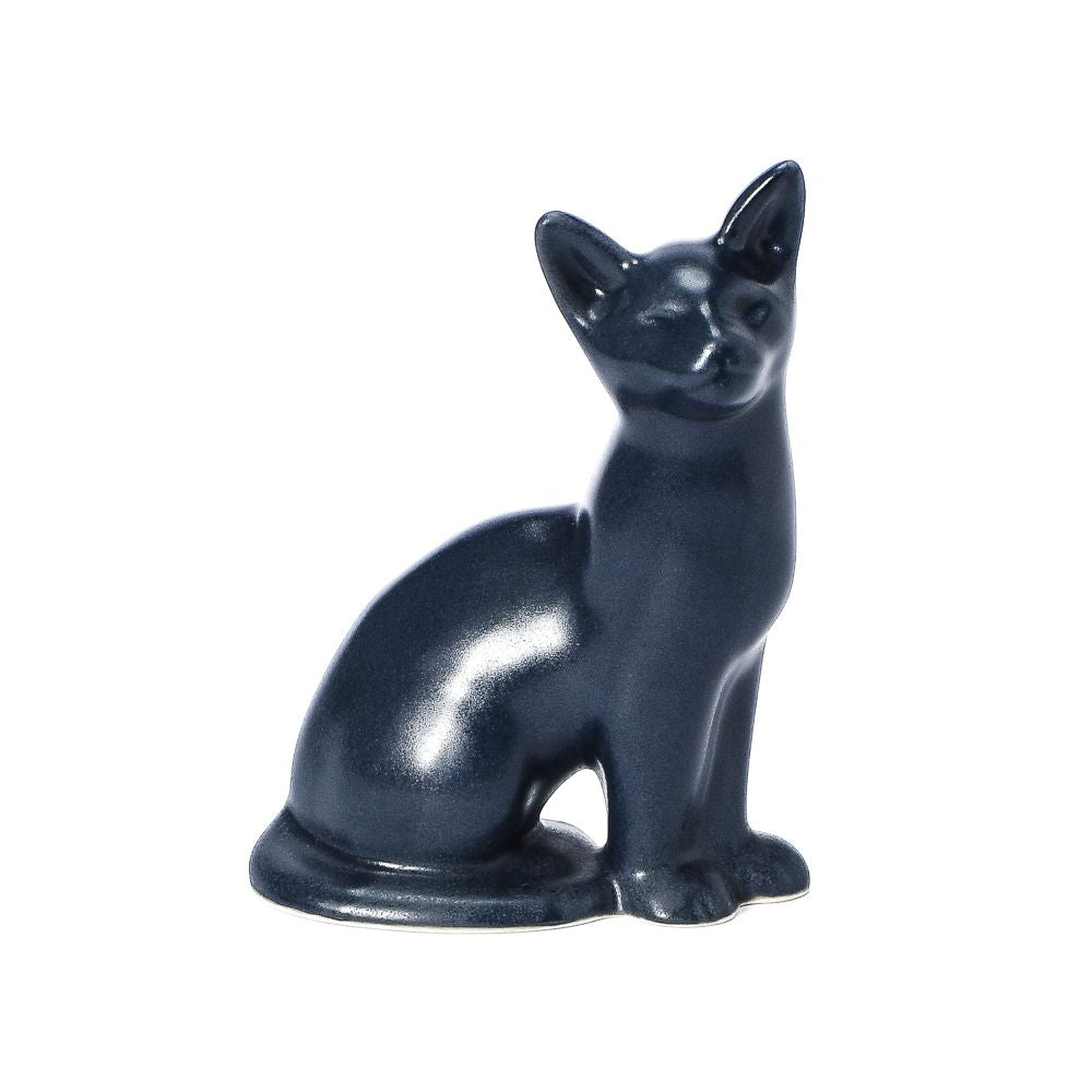 Abel Cat Figurine, Navy