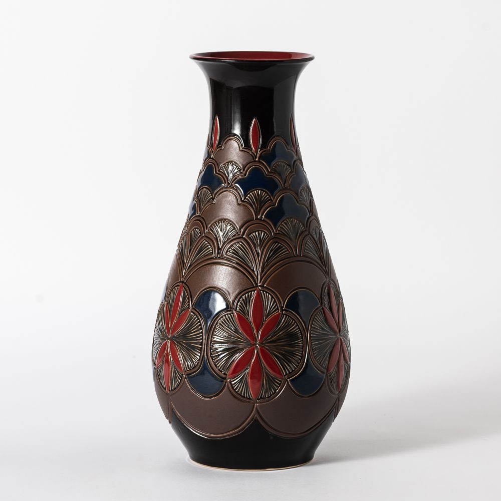 Hand Thrown Homage French Red Vase #02