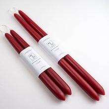 Load image into Gallery viewer, Tapered Beeswax Candles, Berry Red
